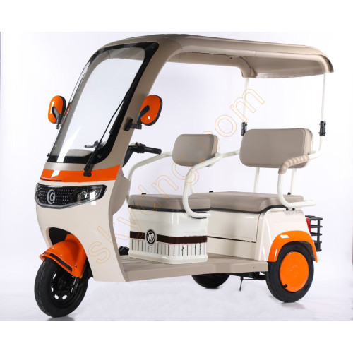 Electric leisure tricycle semi-closed
